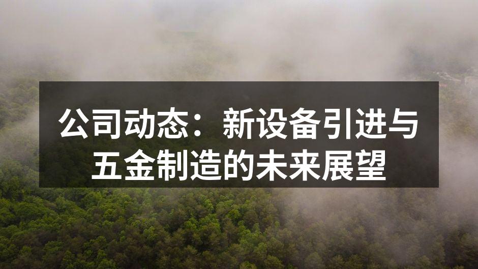 公司动态：新设备引进与五金制造的未来展望