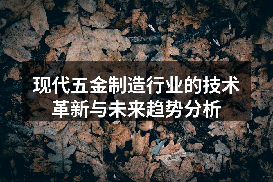 现代五金制造行业的技术革新与未来趋势分析